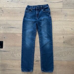 Gap Boys Stretch Slim Denim Jeans 16 Slim Dark Wash